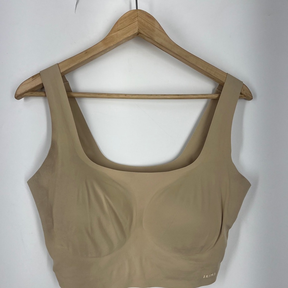 SKIMS Womens Seamless Scoop‎ Neck Bralette Sand Beige Wireless Bra - Picture 4 of 12
